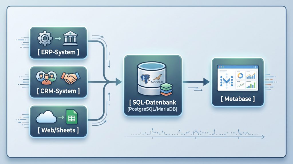 System-Architektur: Open Source BI mit Metabase